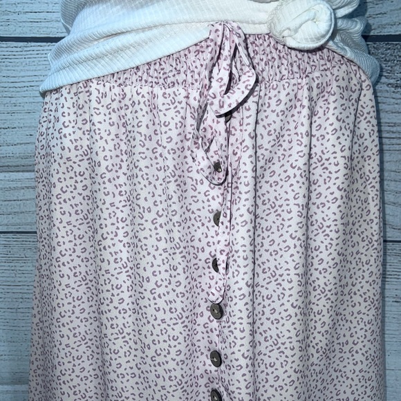 Boutique Brand Cheetah Print Button Down High Waist High Low Hem Maxi Skirt 💗 - Picture 11 of 16